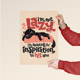 Lazy Cat – Waiting for Inspiration Poster